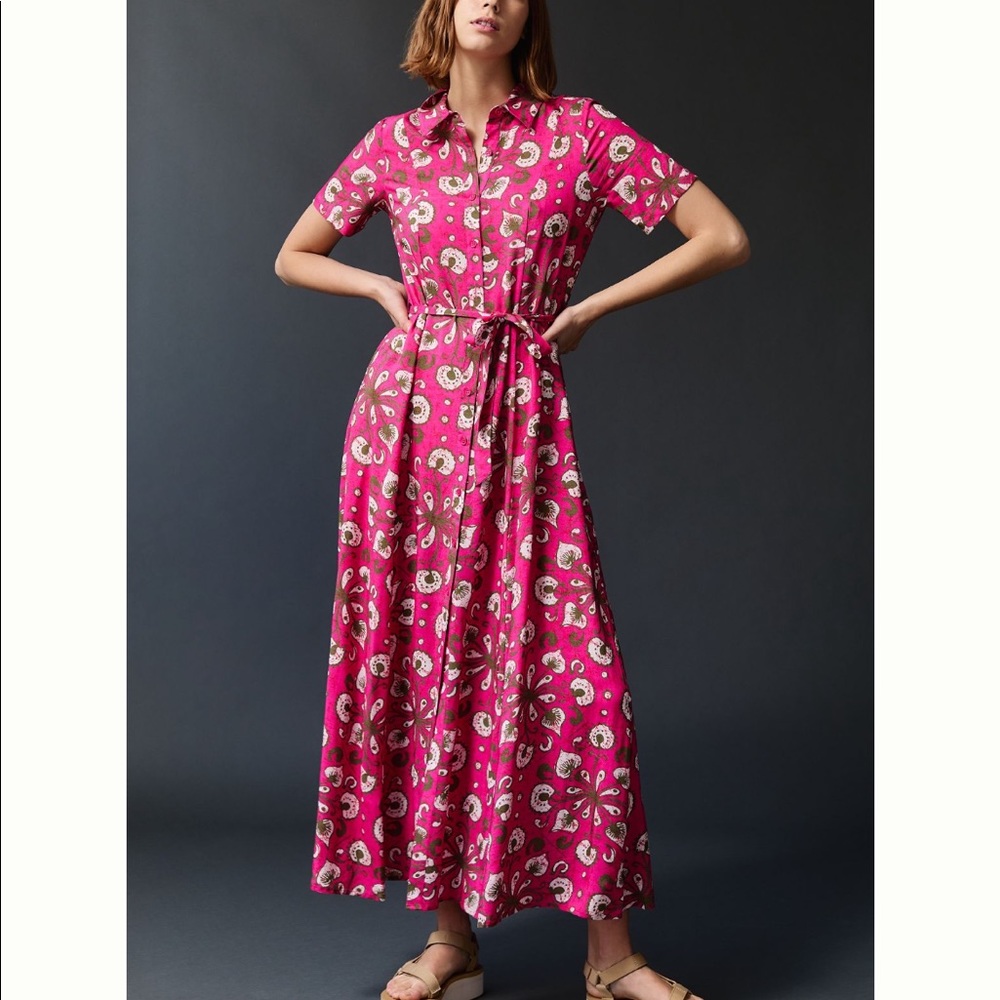 Anthropologie Vianne Maxi Shirtdress